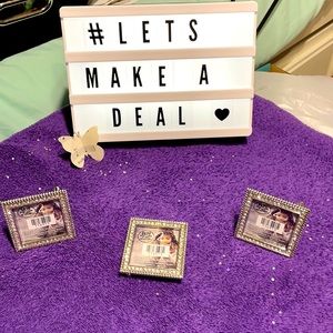 Silver rhinestone 2 x 2 frames